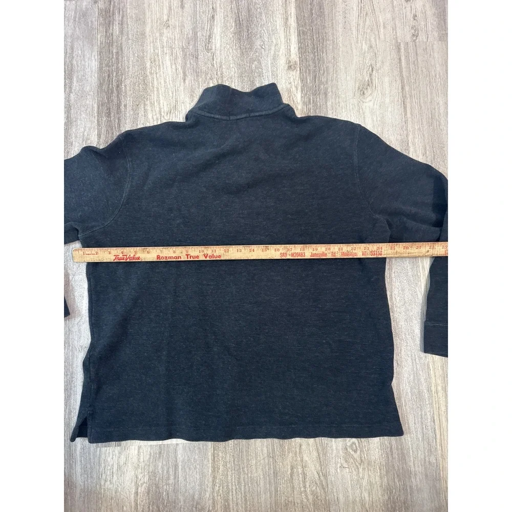 Polo Ralph Lauren Mens Size XL Charcoal Gray Quarter Zip Pullover Sweater Pony‎